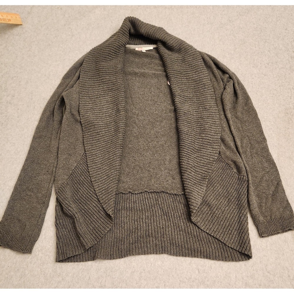 Victoria's Secret Sweater cashmere Small Gray Open Front Shawl Collar Cardigan